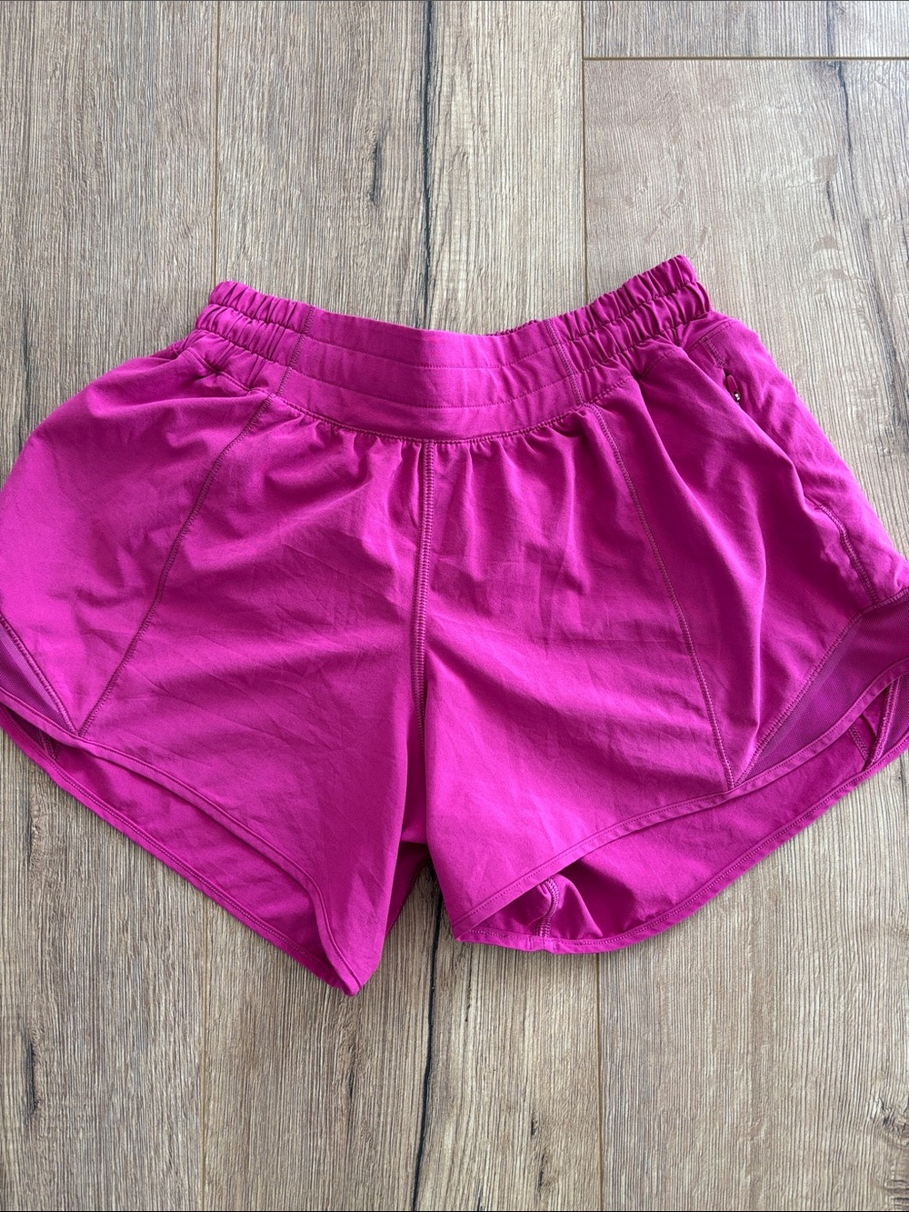 Excellent pink Lululemon Hotty shorts, size 4
